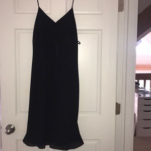 Elegant navy blue slim dress